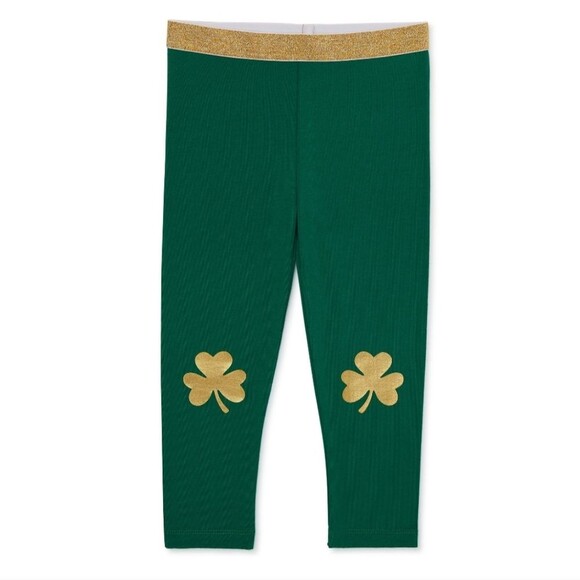 WAY TO CELEBRATE! St. Patrick's Day Toddler Girl Printed Legging Size 3T - Picture 1 of 5